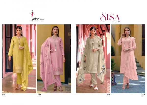 Eba Sisa Vol 2 Heavy Chinon Designer Embroidery Suit Collection